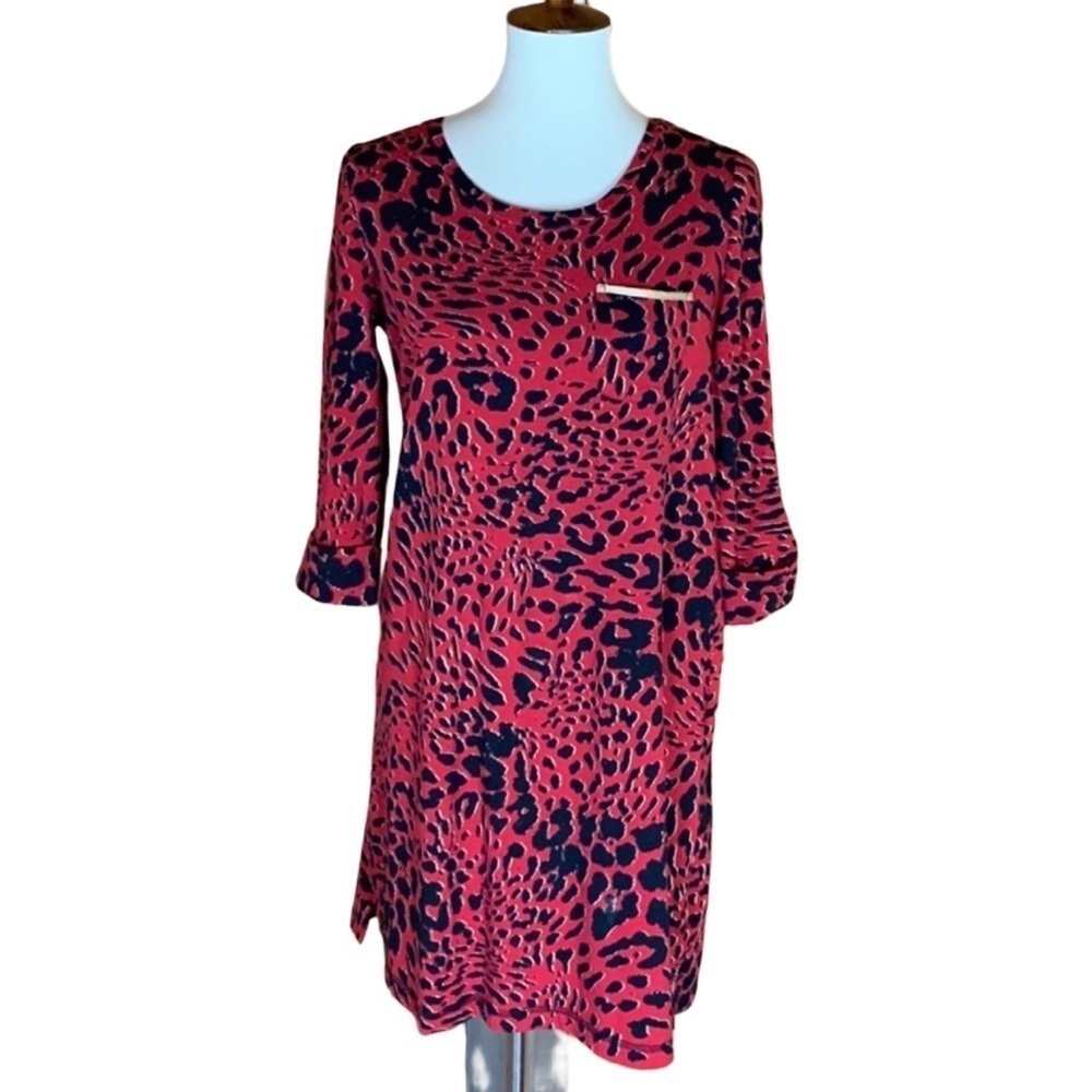Soma red and black animal print nightgown Size Small